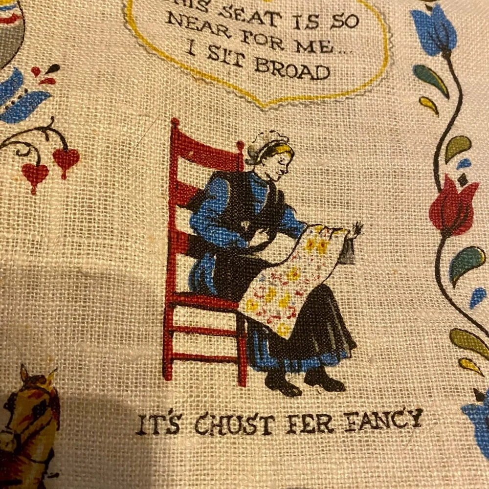 Vintage 60’s Amish Country Sampler Wall Hanging